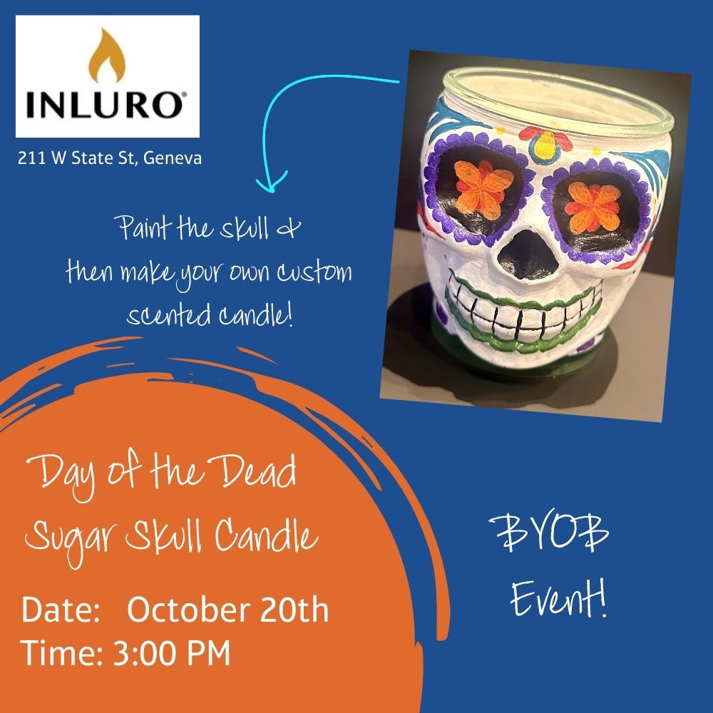 Day of the Dead Skull candle